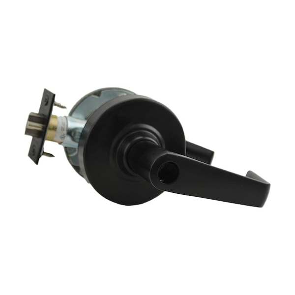 Schlage Commercial Storeroom Saturn Lever Less Cylinder 2-3/4" Deadlatch ANSI Strike Matte Black ALX80LSAT622 - main